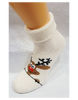 Bláznivé dámske froté ponožky Veselý sob | Veľkosť: 36 - 40 | Krémová