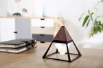 LED Lampa - Pyramída | Tmavé drevo