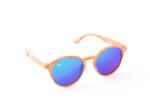 Svetlo hnedé slnečné okuliare Kašmir Nyasa WS - skla modro-zelené zrkadlové