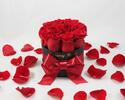 Valentínsky okrúhly box ruží / veľkosť XS | Čierna
