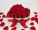 Valentínsky box ruží v tvare srdca | Biela