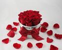 Valentínsky okrúhly box ruží / veľkosť XS | Biela