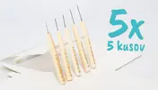 5 x 5 ks Balenie medzizubných bambusových kefiek (extra jemné)