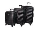 3 ks Sada cestovných škrupinových kufrov 6067 | Čierna