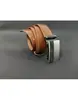 Pánsky kožený opasok s automatickou prackou (7040301) | Veľkosť: 90 cm | Svetlohnedá