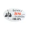 Drevená tabuľka na zavesenie "Plný šatník,..."