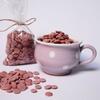 200 ml Bodkovaný ručne maľovaný hrnček / 150 g dukáty z ružovej čokolády | Ružová