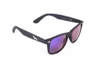 Čierne matné okuliare Kašmir Wayfarer W11 - sklá modro-zelené zrkadlové