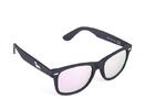 Čierne matné okuliare Kašmir Wayfarer W12 - sklá ružové zrkadlové