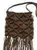 Dámska makramová kabelka Tribal | Hnedá