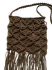 Dámska makramová kabelka Tribal | Hnedá