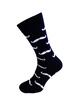 Bláznivé pánske ponožky Fúzy modré | Veľkosť: 40-43 | Tmavomodrá