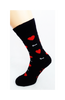 Bláznivé pánske ponožky Srdcia s kľúčikom | Veľkosť: 40-43 | Čierna