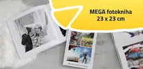Mega fotokniha Štvorec 23x23 cm | Typ: 16 strán | 16 - 64 fotografií