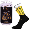 Ponožky s motívom piva v darčekovej plechovke | Veľkosť: 35-38 | Čierna / model 3