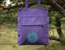 Dámska elegantná taška | Fialová / tyrkysová mandala
