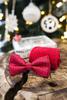 2-dielny Vianočný set bláznivých ponožiek a motýlika | Červená + bodky