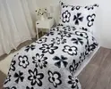 Krepové obliečky EMILY (bavlna/polyester) | Černo-biela