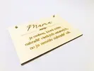 Dekoračná ceduľa na dvere "Mama je osobou, ..."