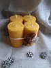 4-dielny Darčekový set točených sviečok slovenskej výroby (8 x 4,5 cm)
