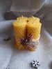 4-dielny Darčekový set točených sviečok slovenskej výroby (12 x 4,5 cm)