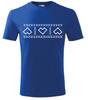 Pánske tričko so slovenským ľudovým vzorom "Srdce" | Veľkosť: M | Modrá