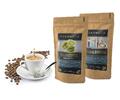 3-dielny Balíček káv: 225 g Zrnková káva Ethiopia Djimmah + 225 g Green Coffee Brasil + 35 ml Espresso šálka