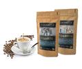 3-dielny Balíček káv: 225 g Zrnková káva Ethiopia Djimmah + 225 g Power Blend + 35 ml Espresso šálka