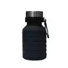 300 - 550 ml Silikónová skladacia fľaša | Čierna