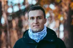 Univerzálny folklórny multifunkčný nákrčník | Čičmany / modrá