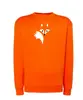 Vyšívaná unisex mikina "Líška" | Veľkosť: XS | Oranžová