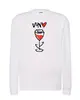 Vyšívaná unisex mikina "Víno" | Veľkosť: XS | Biela