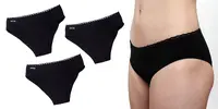 3 x Dámske absorpčné nohavičky HEDI | Veľkosť: XS | Čierna