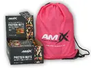 25 × 40 g Balenie proteínových tyčiniek Protein Nuts Crunchy + športové vrecko Amix (MIX 4 príchutí)