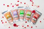 5 x 500 g Kúpeľná himalájska soľ (nechtík / levanduľa / konope / ruža / medovka)