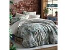 2-dielna Súprava bavlnených posteľných obliečok "Exotic DeLuxe" | Biela / palmové listy