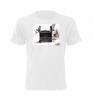 Pánske tričko s potlačou "Čiernobiely písací stroj" | Veľkosť: S | Biela