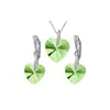 Swarovski set v tvare srdca | Peridot AB