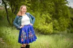 Dámska podšitá sukňa "Marienka" | Veľkosť: XS | Modrá