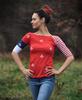 Dámske tričko slovenského výrobcu LucLac „Lisabon“ | Veľkosť: XS | Biela / červená / modrá