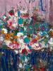 Tlačený obraz od slovenskej maliarky Kristíny Honzírkovej "Kvety v ružovom" | Rozmer: 40 x 30 cm