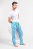 Pánske pruhované pyžamové nohavice Laggar | Veľkosť: S | Tyrkysová / zelená pastelová