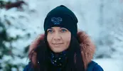 Univerzálna folklórna úpletová čiapka s výšivkou | Tmavomodrá / IKA modrá