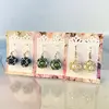 3-dielny SET: Dámske šité náušnice so striebrom Santia Handmade "Guličky" | Čierna / zelená / biela