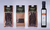 4-dielny Balíček konopných cestovín a oleja (bazalka + cesnak)