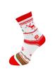 Bláznivé dámske ponožky "Snehová vločka / Rudolf" | Veľkosť: 37-40 | Biela