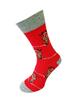 Bláznivé pánske ponožky "Veselý Rudolf" | Veľkosť: 40-43 | Červená