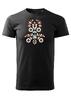 Pánske tričko s ľudovou výšivkou (KR 40P1RW) | Veľkosť: XS | Čierna