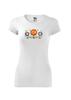 Dámske tričko s krátkym rukávom a ľudovou výšivkou (KR 01D0) | Veľkosť: XS | Biela