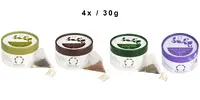 4 x 30 g BIO Pyramídový čaj (Jasmine/Rooibos Cacao Chai/Green tea/Berry Fruity)